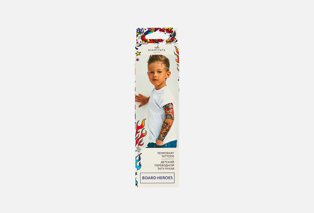

Переводной тату-рукав MIAMITATS, KIDS Board Heroes