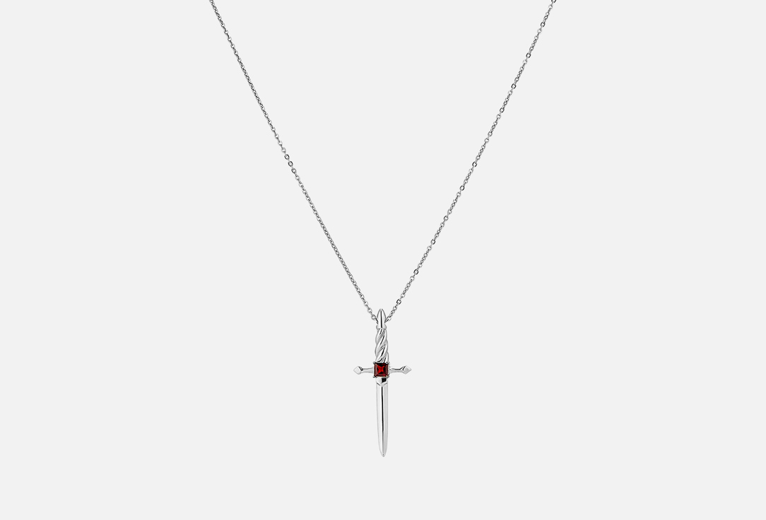 Изображение товара Серебряное колье Cheeky Me Dagger с гранатом 45+5 см для женщин