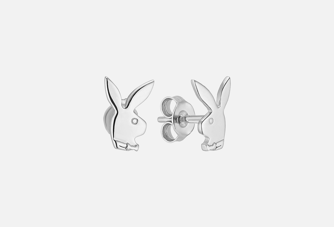 Серьги серебряные CHEEKY ME Playboy 2 шт