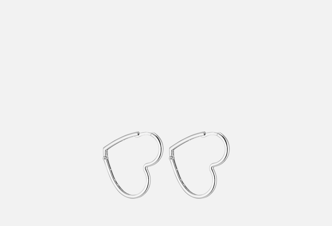 Серьги серебряные CHEEKY ME Hearts 30 mm 2 шт