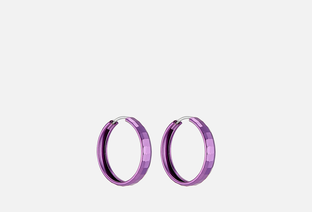 Изображение товара Серьги серебряные Cheeky Me hoop earrings 23 mm violet
