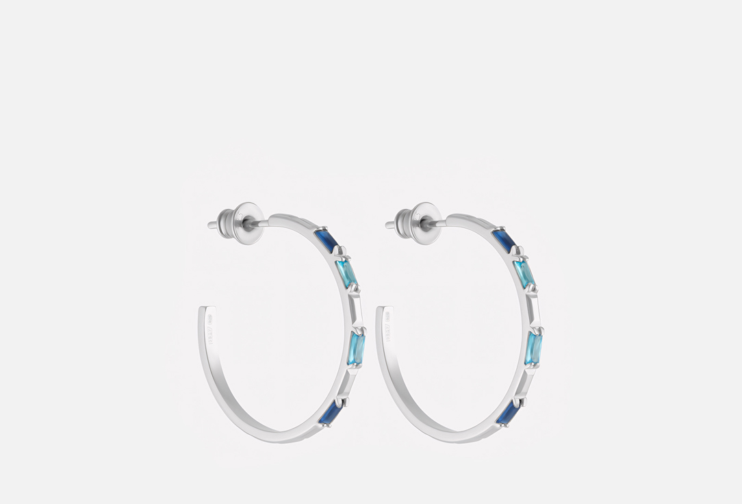 Изображение товара Серьги-конго серебряные Dafna Sweets с фианитами 3 см