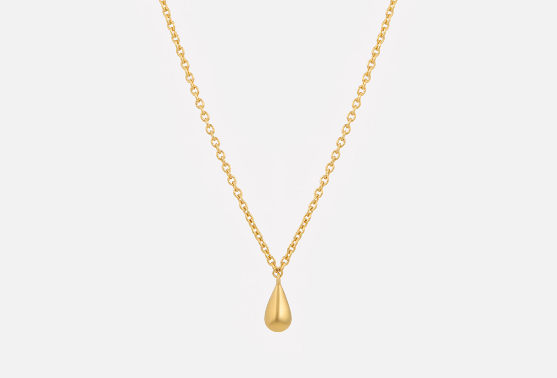Изображение товара Серебряная подвеска Dafna с позолотой в виде капли 35-39 см