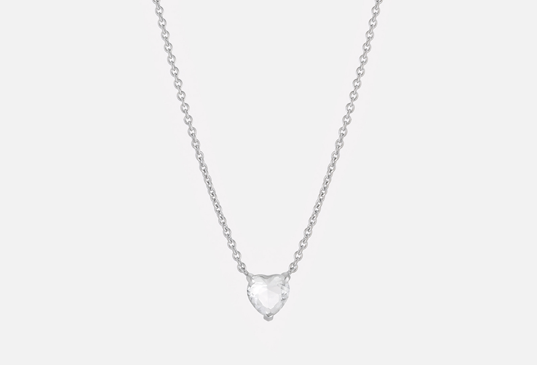 Изображение товара Серебряная подвеска Dafna Heart с бесцветным фианитом 36-41 см