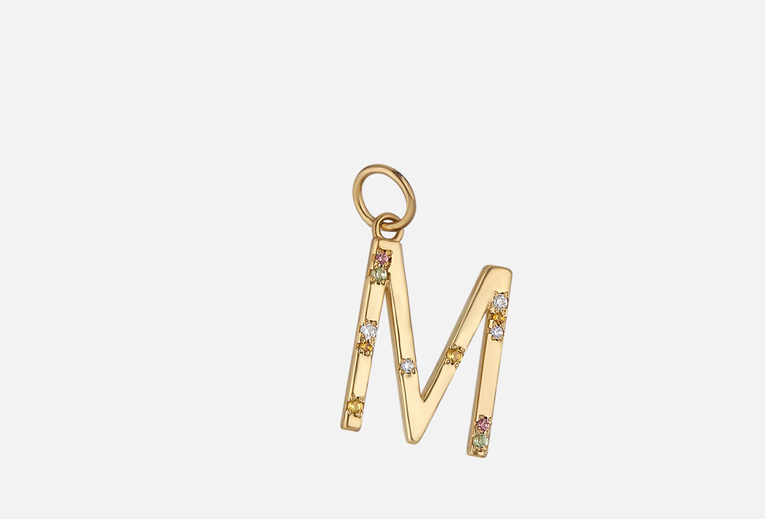 

Подвес серебряный DAFNA, Litera M Gold 1 шт