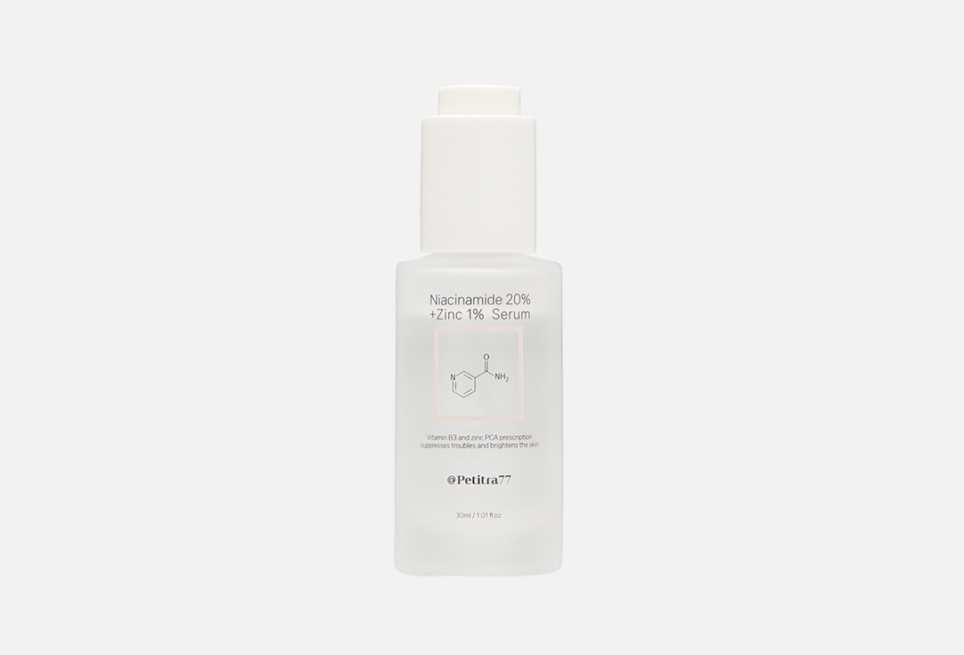 

Сыворотка для лица PETIT RA, Niacinamide 20 + Zinc 1% 30 мл