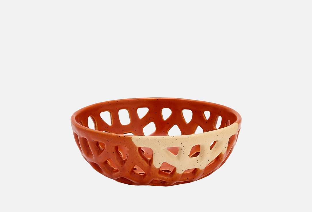 Изображение товара Ваза для фруктов topgift 15,5х15,5х6 см коричневая керамика