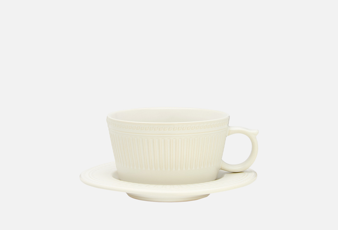 

Чашка с блюдцем TOPGIFT, Белый 1 пар