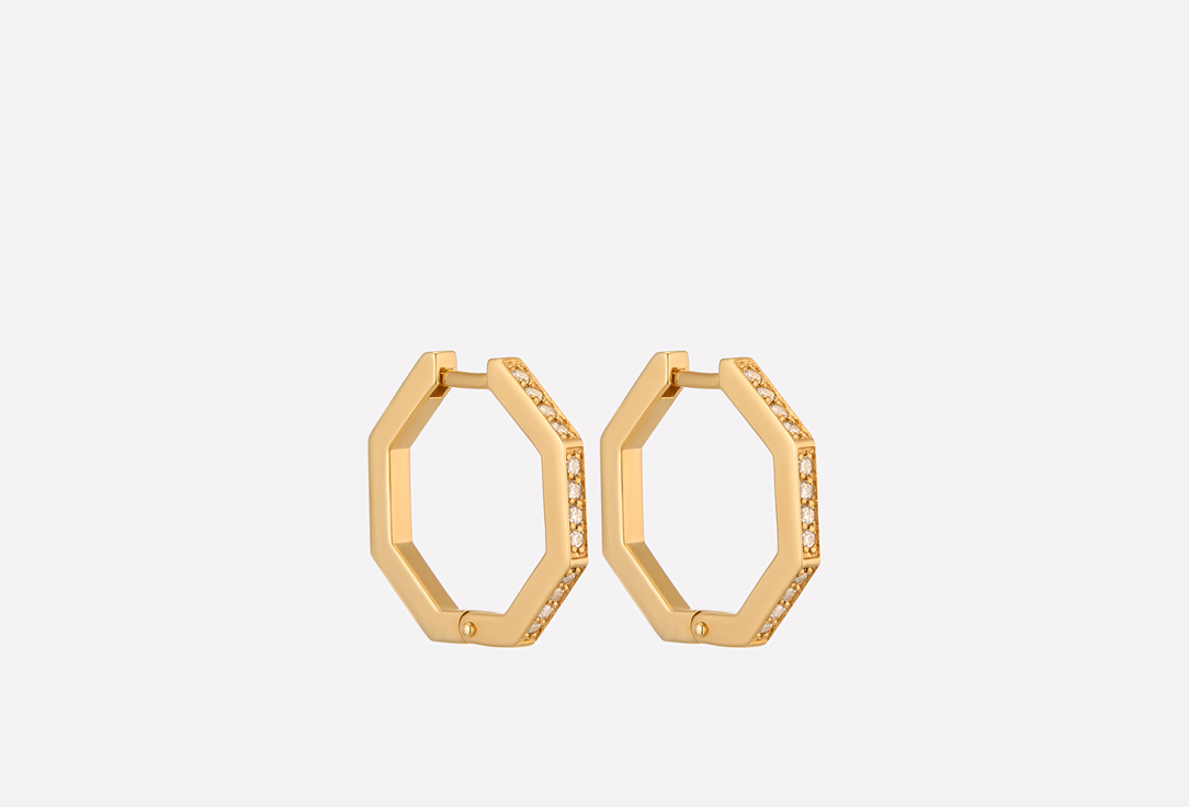 Изображение товара Серьги-конго серебряные Fleur de neige Felicity Sun Позолота