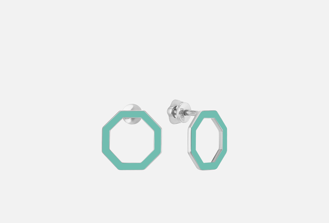 Изображение товара Серьги-пусеты серебряные Fleur de neige Azur