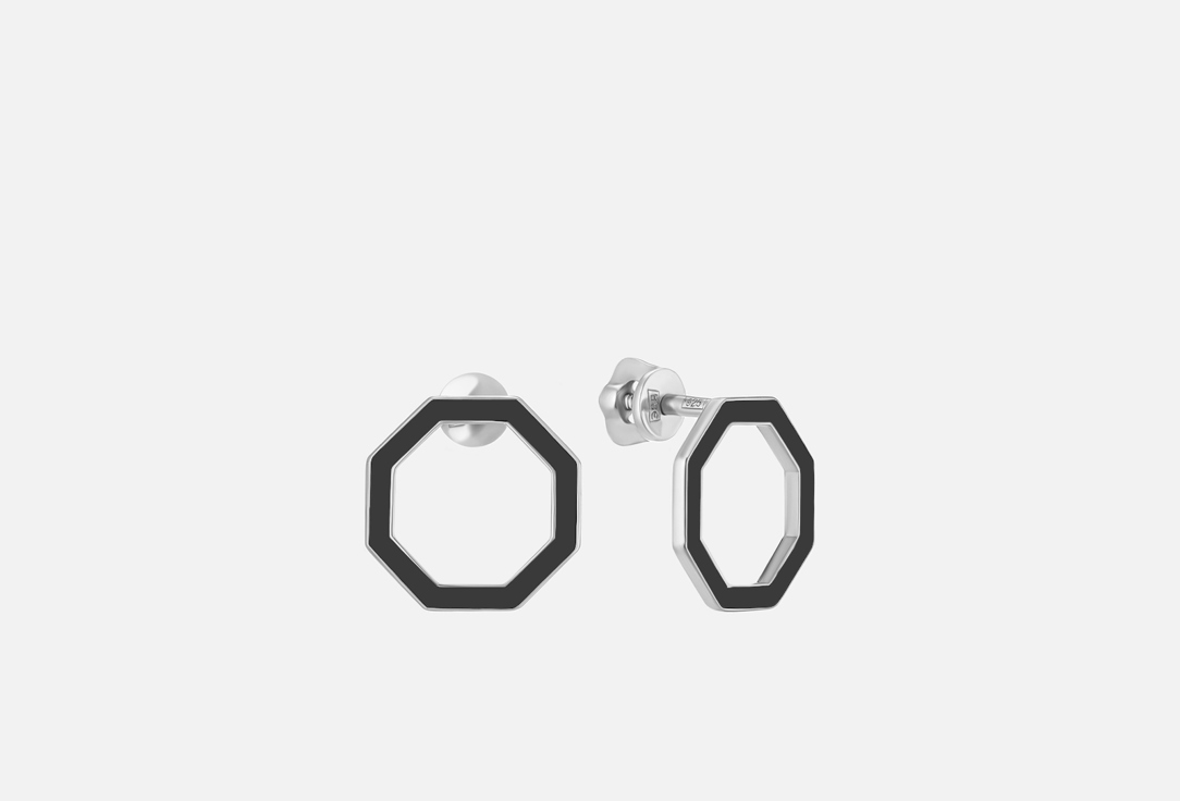 Изображение товара Серьги-пусеты серебряные Fleur de neige Phantom