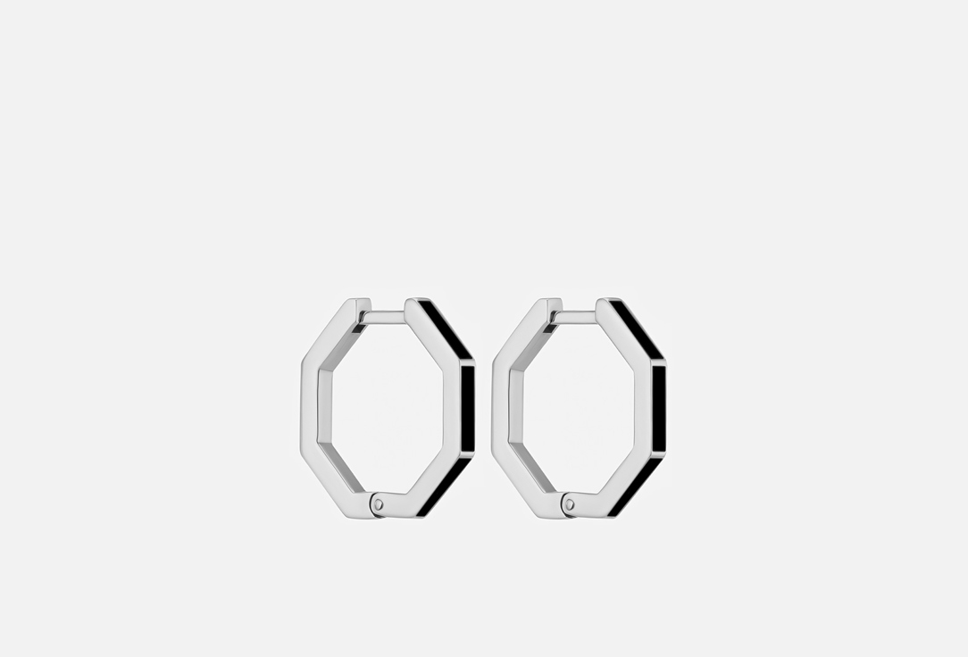 Изображение товара Серьги-конго серебряные Fleur de neige Phantom Sun