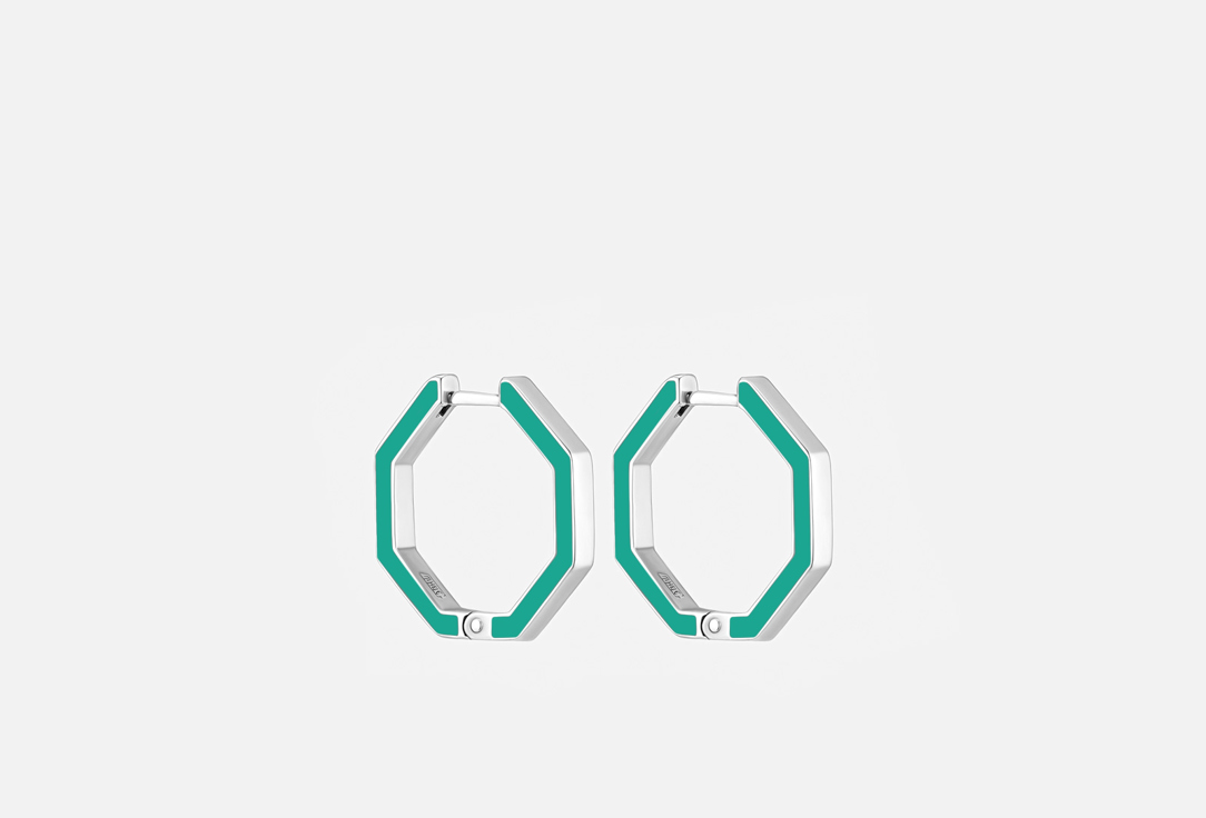 Изображение товара Серьги-конго серебряные Fleur de neige Azur moon