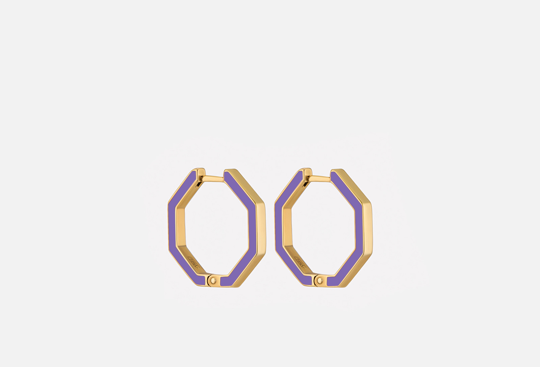 Изображение товара Серьги-конго серебряные Fleur de neige Purple Moon