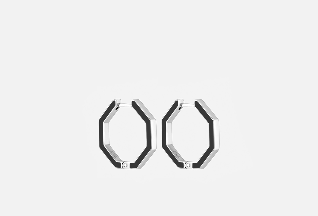 Изображение товара Серьги-конго серебряные Fleur de neige Phantom Moon