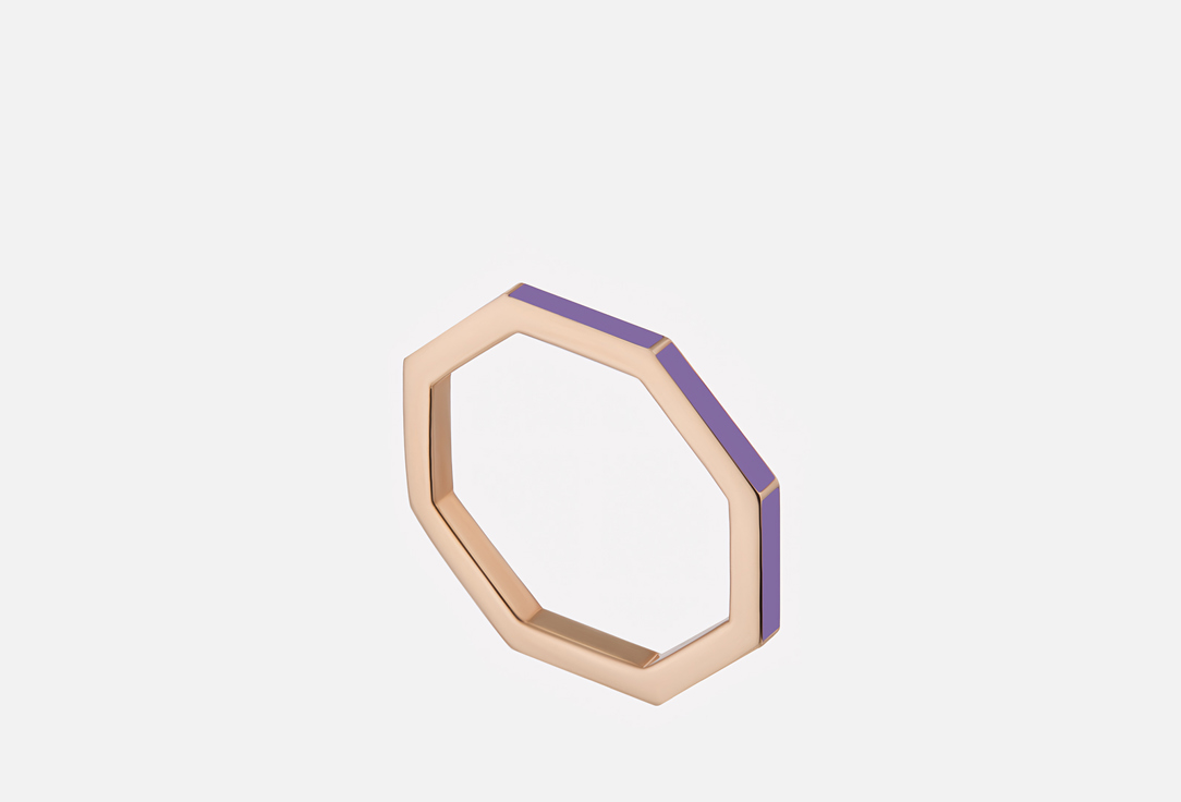 Изображение товара Серебряное кольцо Fleur de neige Purple Sun с фиолетовой эмалью и позолотой для женщин