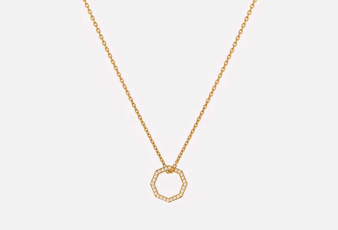 Изображение товара Колье серебряное Fleur de neige Felicity с позолотой и фианитами для женщин