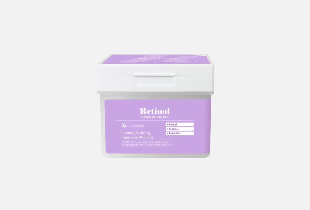 

Набор Лифтинг-пэдов для лица DERMAL, Dermal Retinol 120 шт