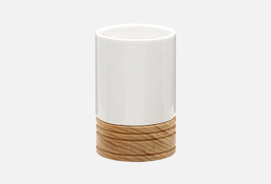 Стаканчик RIDDER Chic, white brown 1 шт