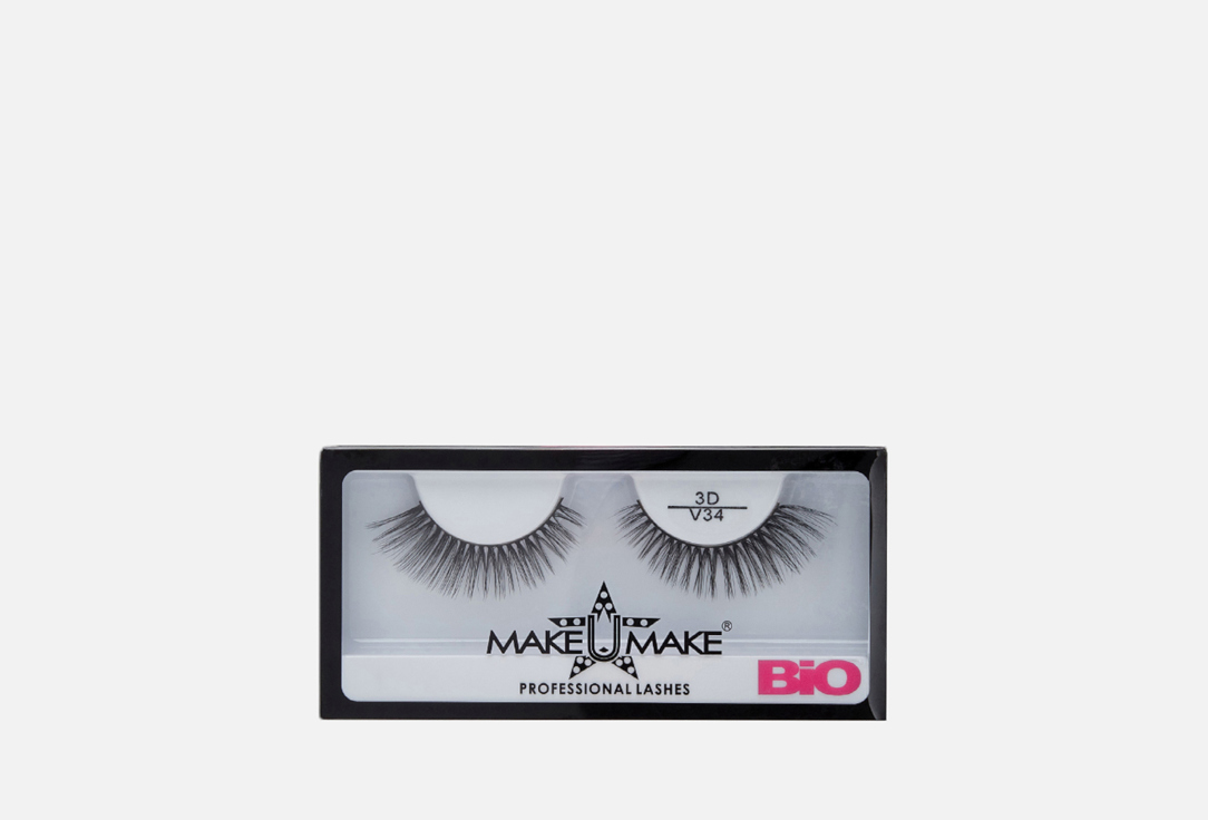 

Накладные ресницы MAKE U MAKE, Natural false eyelashes BIO 3d v34 1 пар