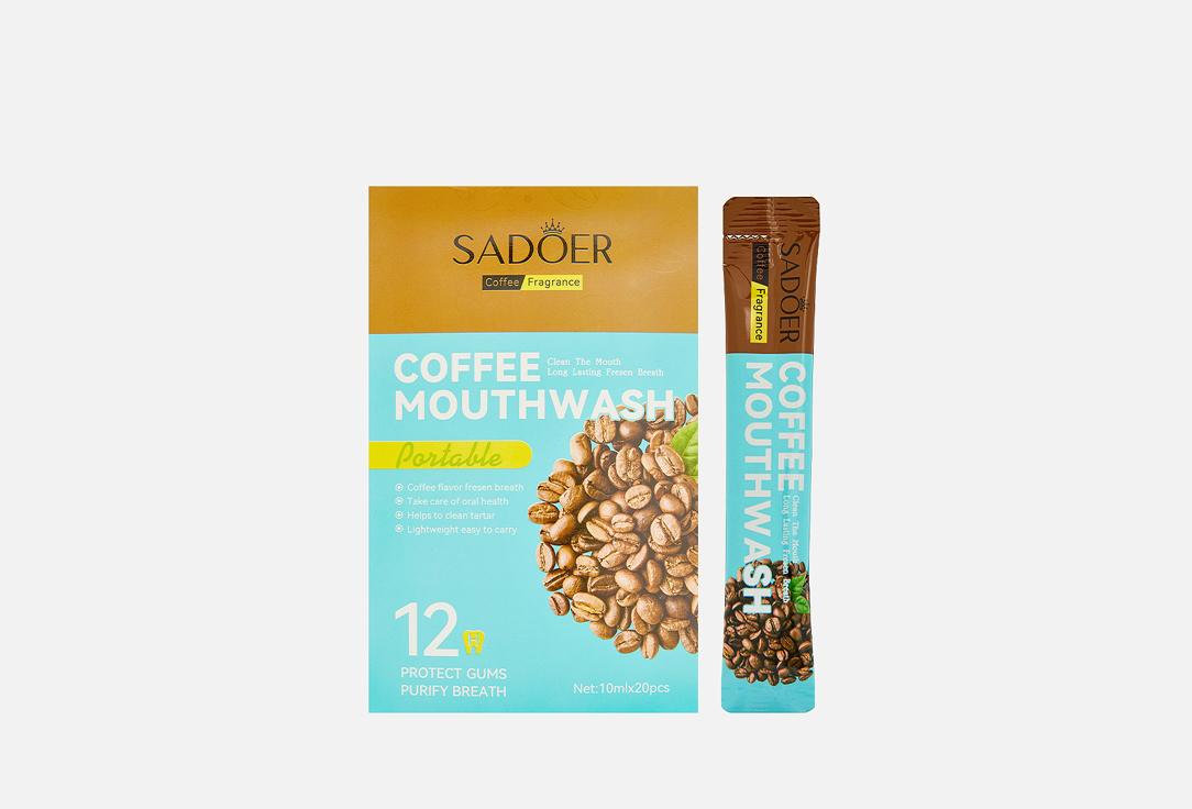 

Освежающий ополаскиватель для полости рта SADOER, Кофе 10 шт