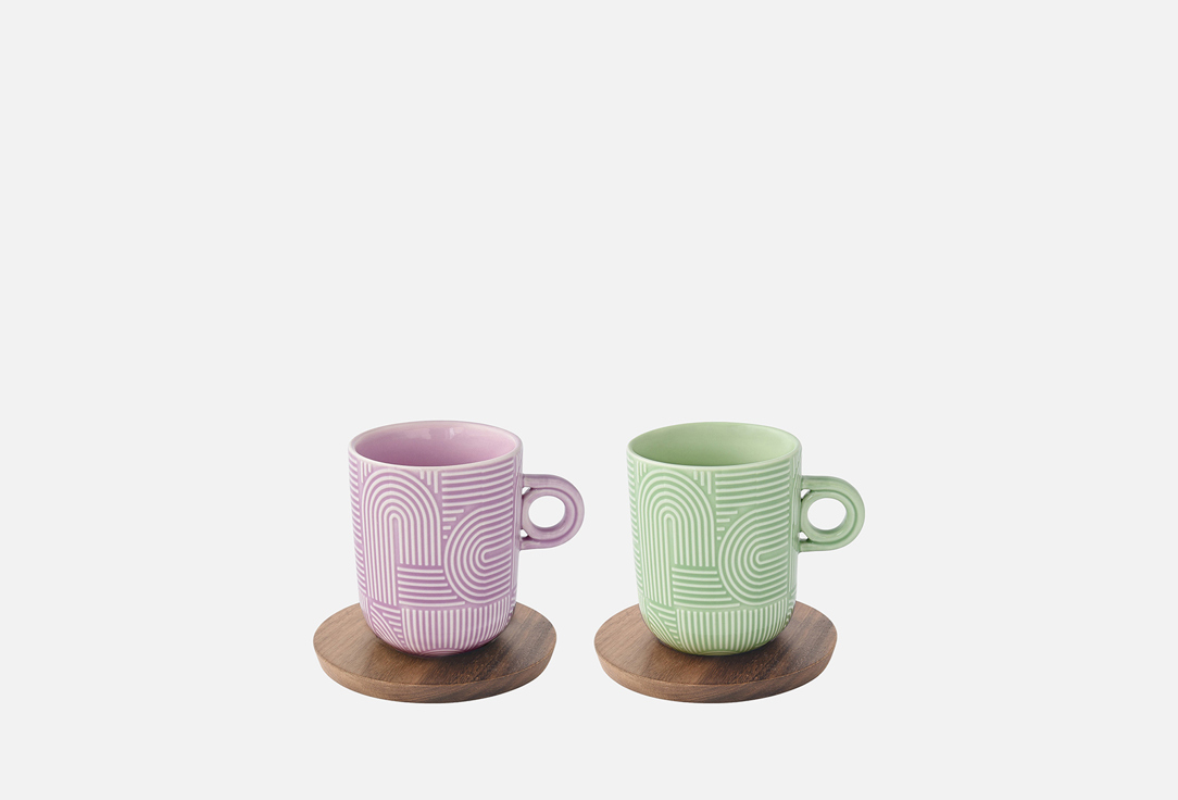 Изображение товара Набор кружек Easy Life Радуга, сиреневая, зелёная