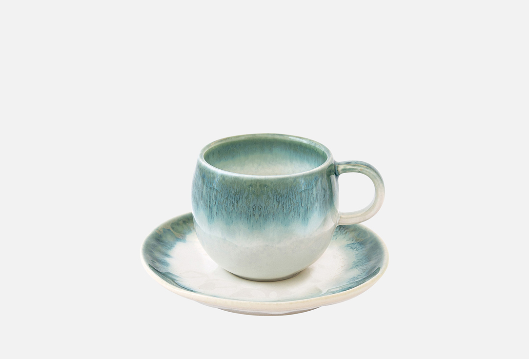 Изображение товара Чашка с блюдцем Easy Life Nuances, голубая