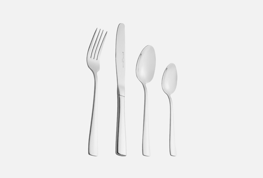 Изображение товара Набор столовых приборов Maxwell&Williams Arden, серебристый, 4 персоны, 16 предметов