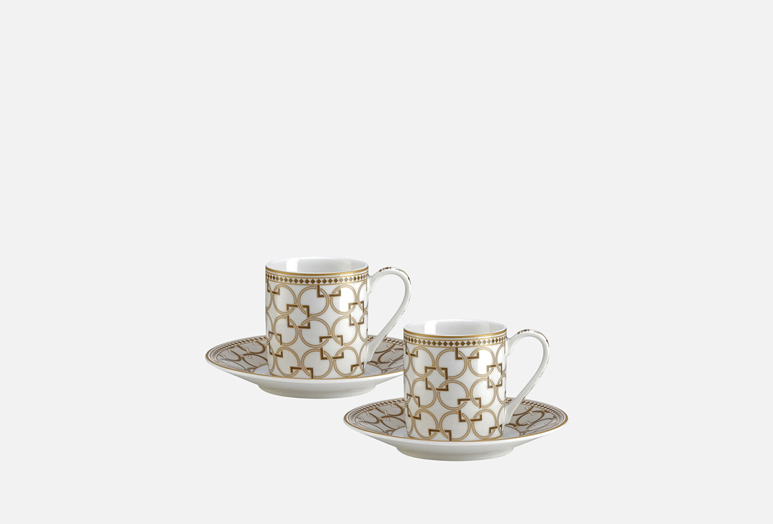 

Набор чашек с блюдцами POZZI MILANO 1876, Принт, Deco 2 пар