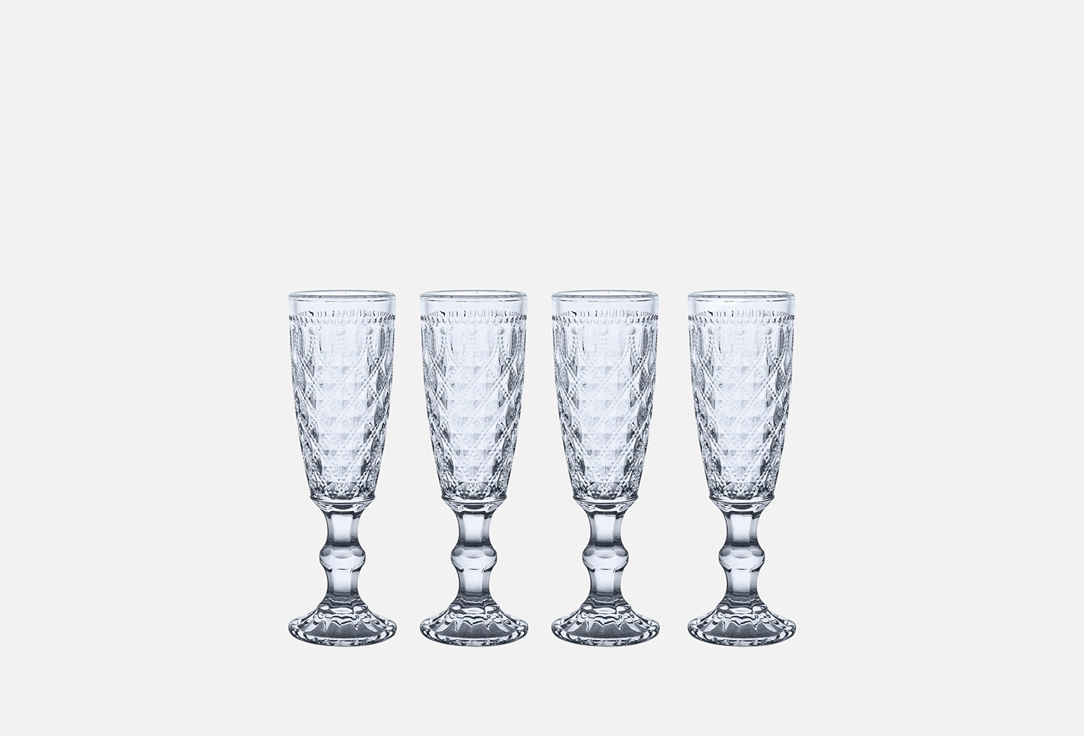 Изображение товара Набор бокалов для шампанского WD Lifestyle Dubai голубой, 4 шт.