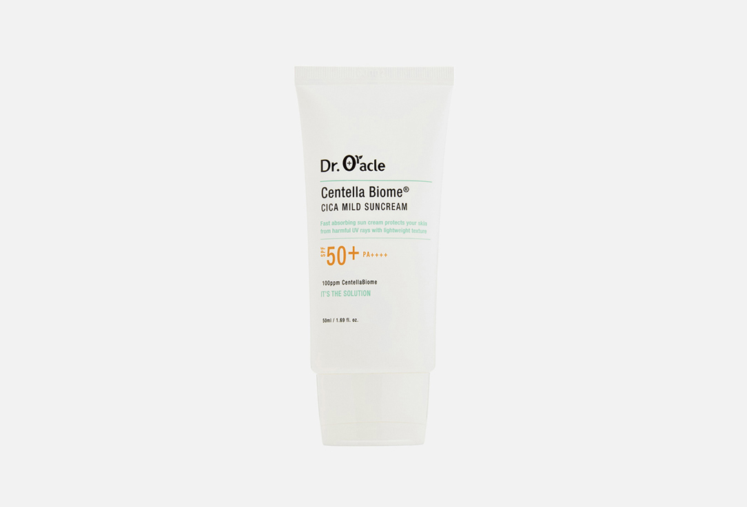 

Легкий солнцезащитный крем для лица SPF50+ PA++++ DR ORACLE, CentellaBiome Cica Mild Suncream 50 мл