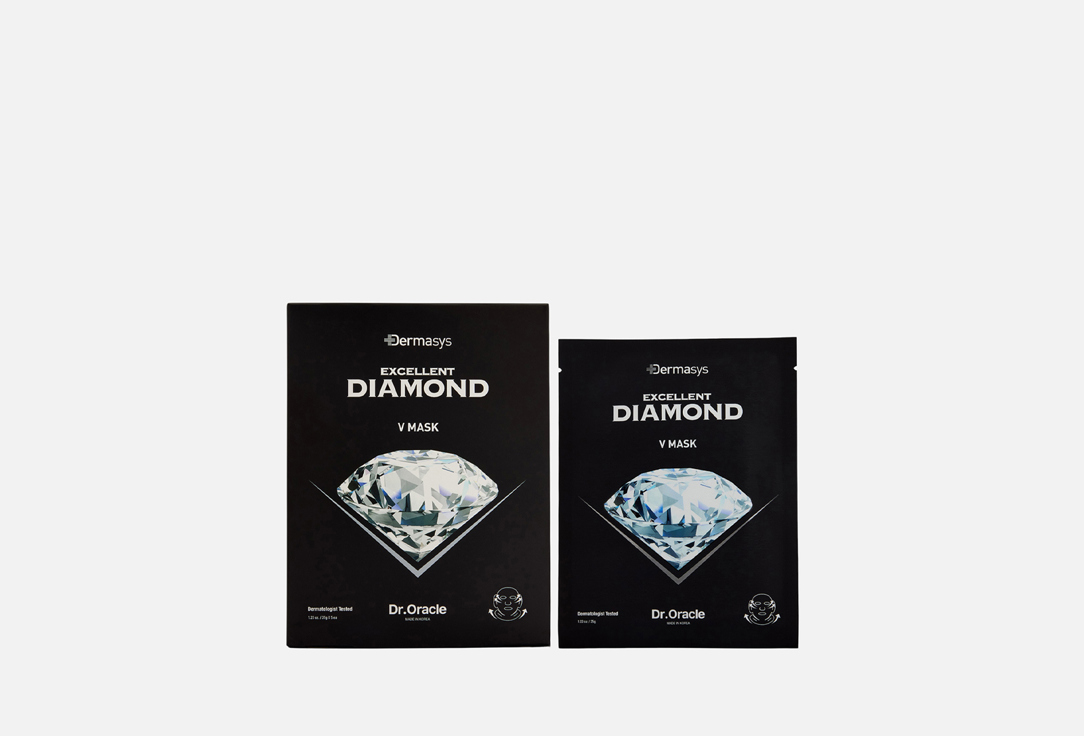 Изображение товара Набор масок для лица и области шеи Dr Oracle Dermasys Diamond V Mask (5 sheets/1box)