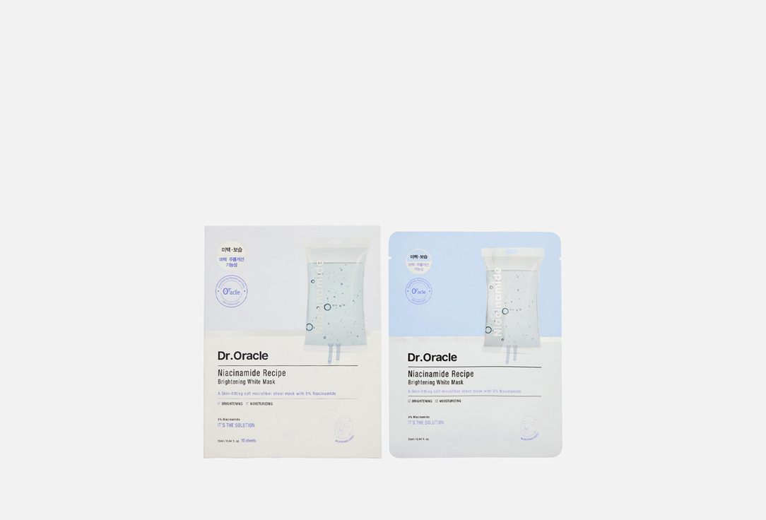 Изображение товара Маска для сияния кожи Dr Oracle Niacinamide Recipe Brightening White Mask