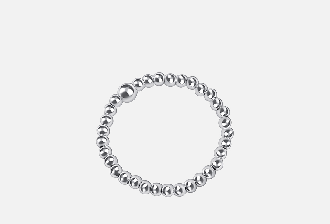 

Кольцо серебряное ЗОЛОТО РУССКИХ, Серебярные бусины ONESIZE мл