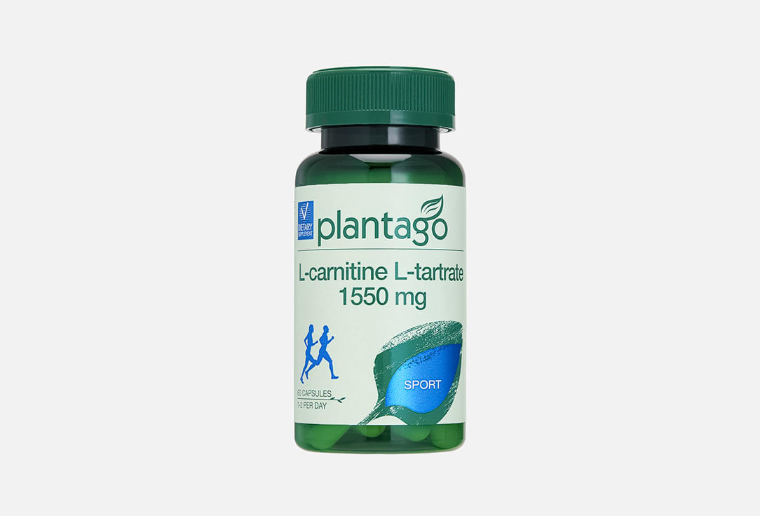 БАД для снижения веса PLANTAGO L-карнитин L-тартрат в капсулах 60 шт