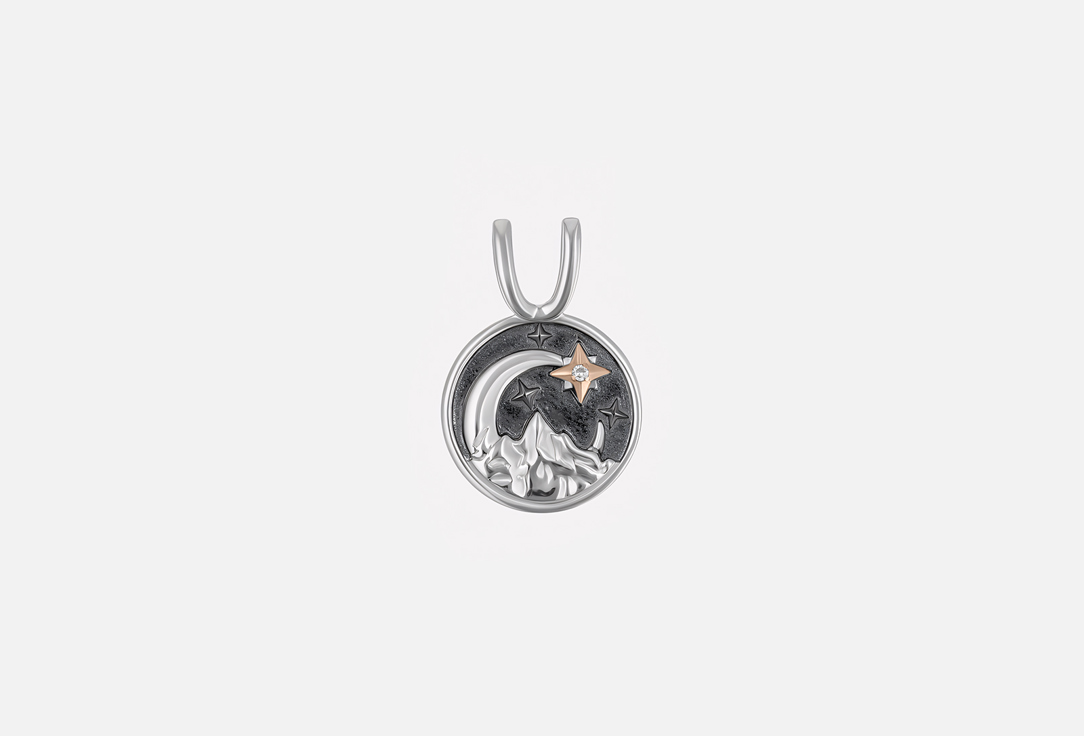 Подвеска серебряная АЛЬКОР Diamond blackening 1 шт