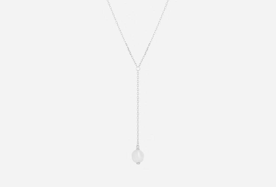 Изображение товара Колье серебряное Алькор pearl с жемчугом, rodirovanie, 925 пробы