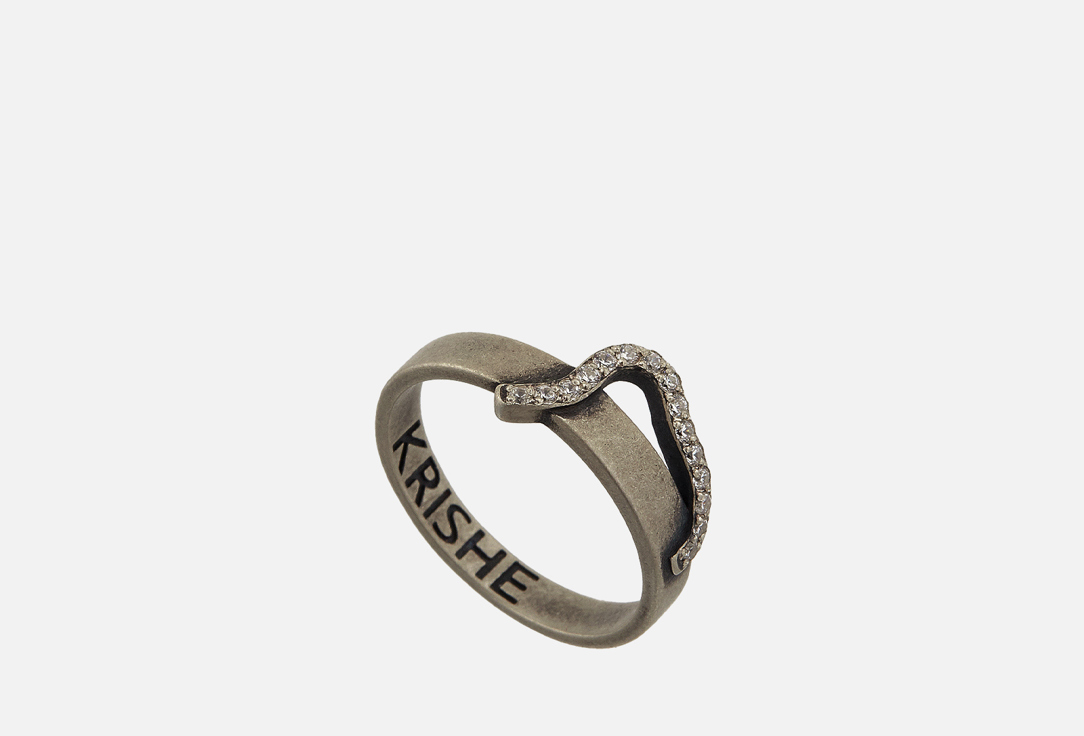 Изображение товара Серебряное кольцо KRISHE Sparkling wave с фианитами для женщин