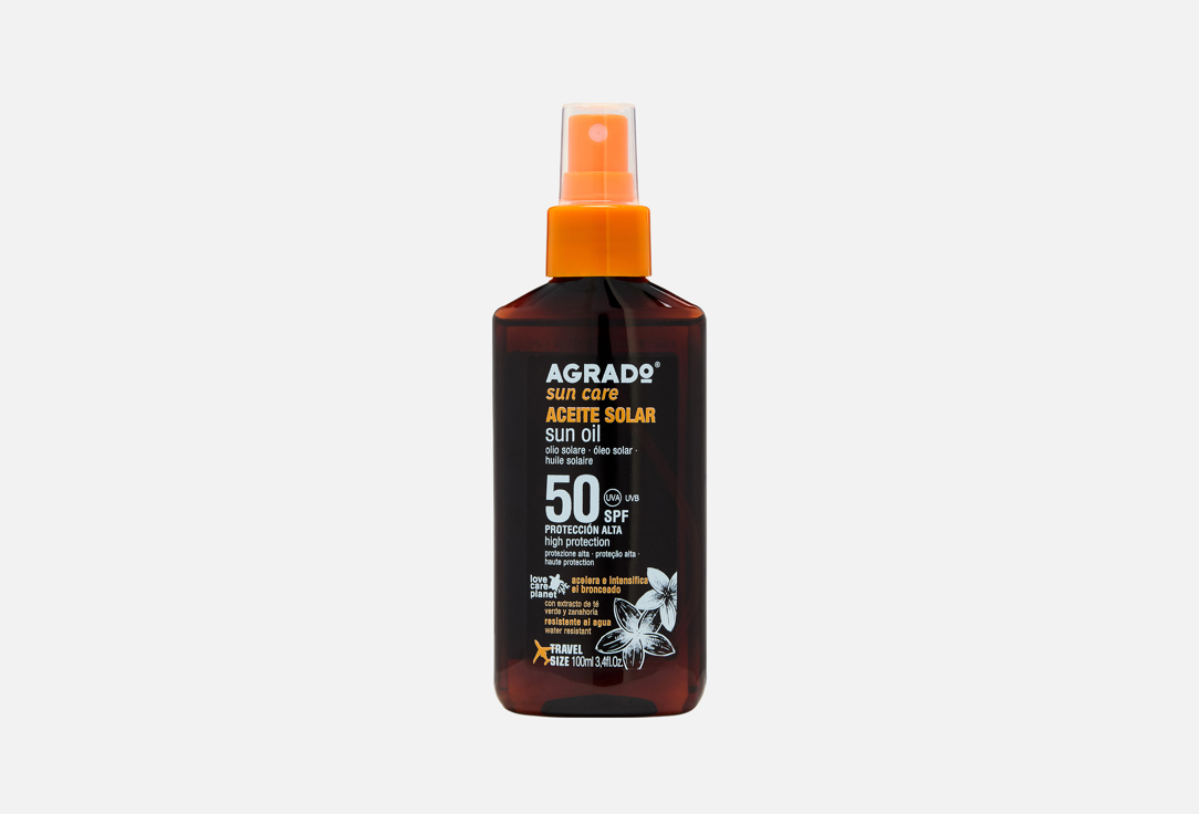 Изображение товара Солнцезащитное масло для загара SPF50 AGRADO Sun oil