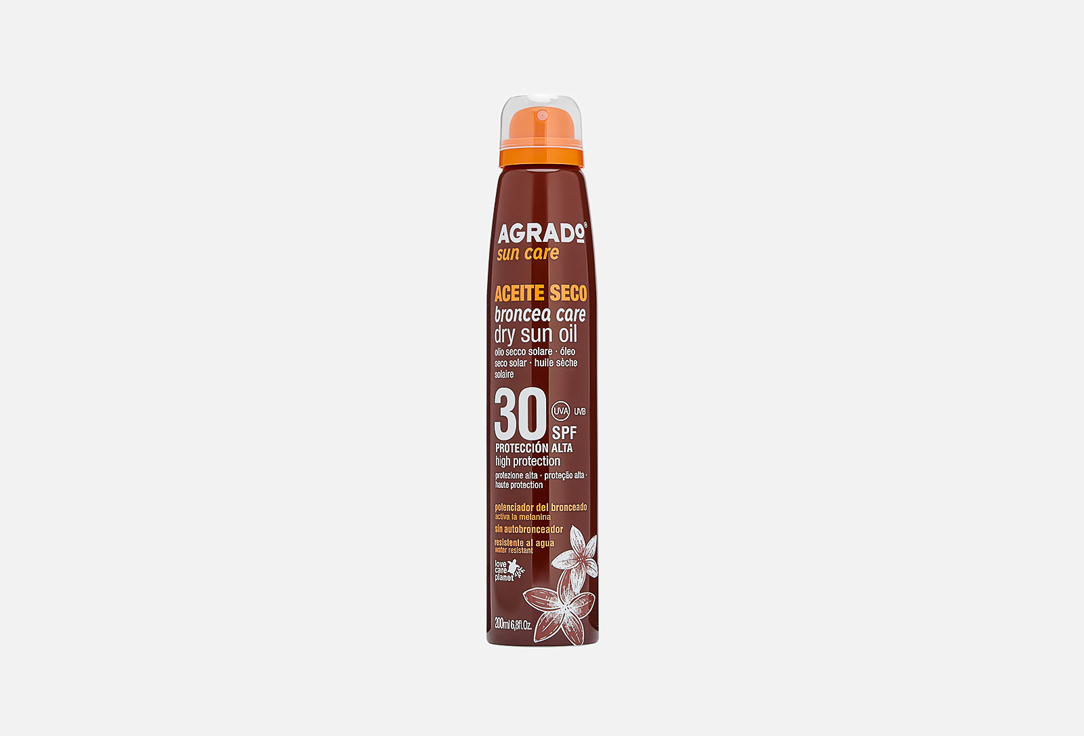 Сухое масло-спрей для загара SPF30 AGRADO Dry sun oil 200 мл
