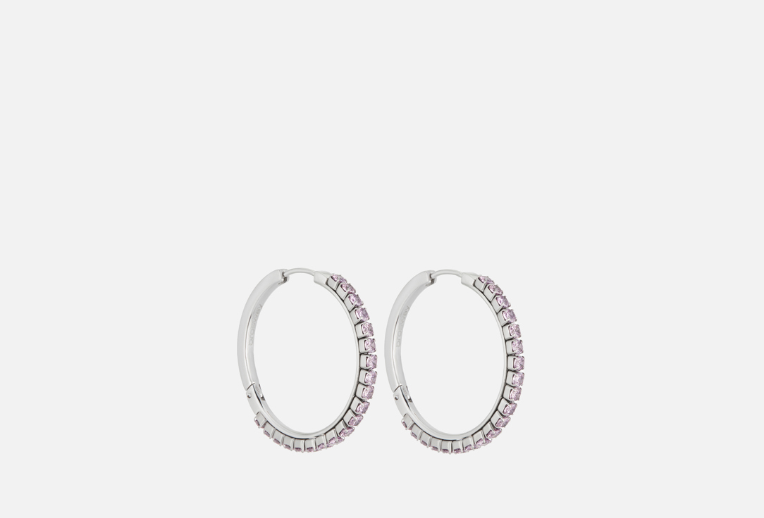 Изображение товара Серьги-хупы Brosway Desideri Beie021 из нержавеющей стали с цирконием, Италия