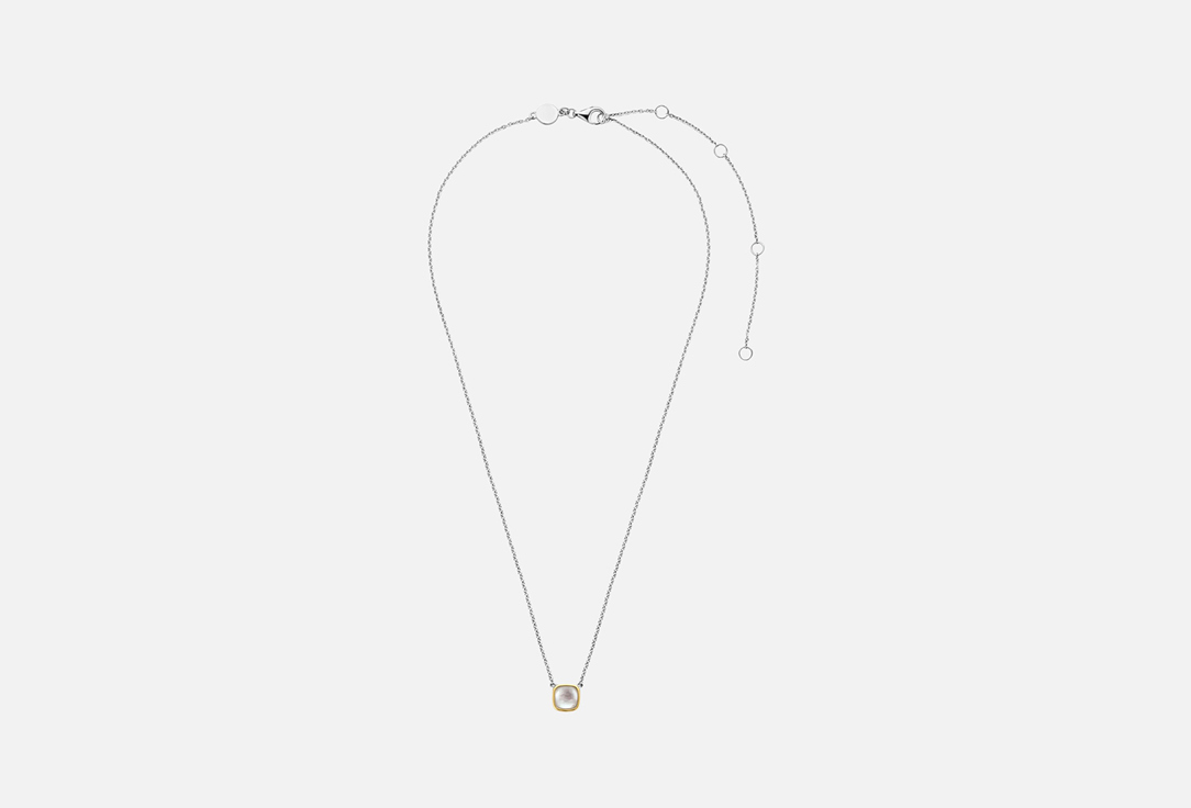 Изображение товара Колье серебряное с перламутром и покрытием платиной TI SENTO 42 см + удлинитель