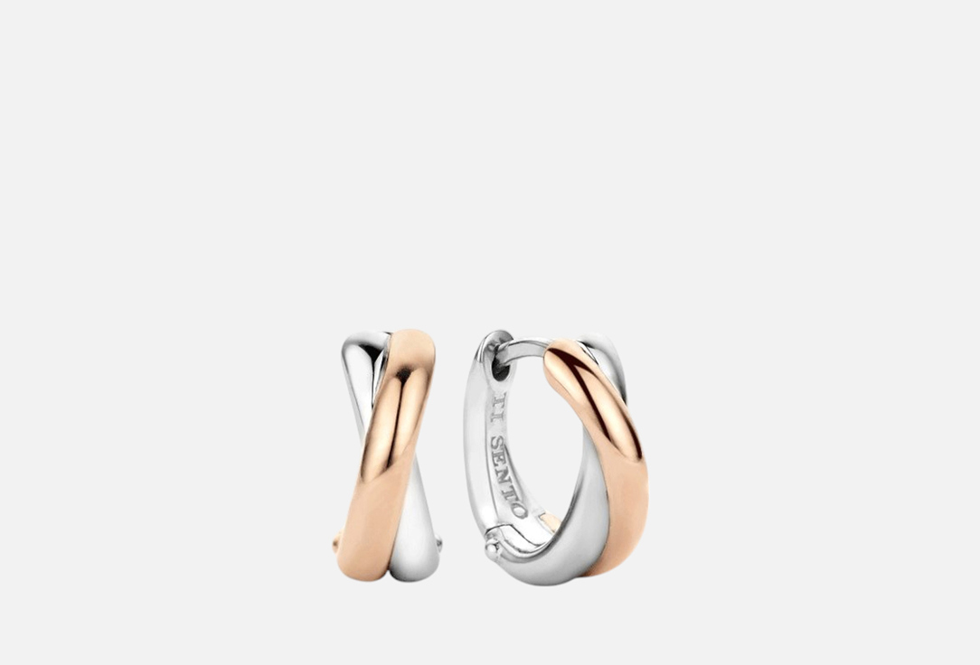 Изображение товара Серьги серебряные Ti Sento Cross-over покрытием золотом