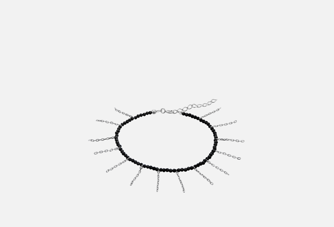 Изображение товара Серебряный браслет with chains из серебра 925 пробы натуральной шпинели и родирования