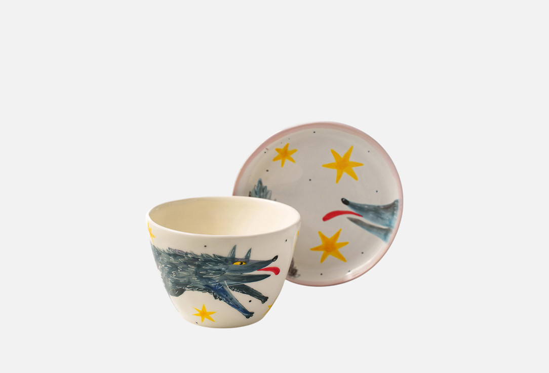 

Чайная пара ODARYADARYA, Принт, Волк 1 пар