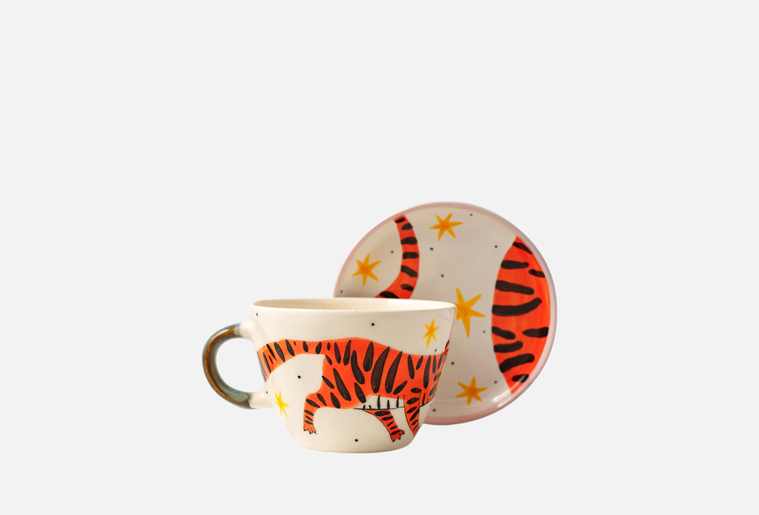 

Чайная пара ODARYADARYA, Принт, Тигрище 1 пар