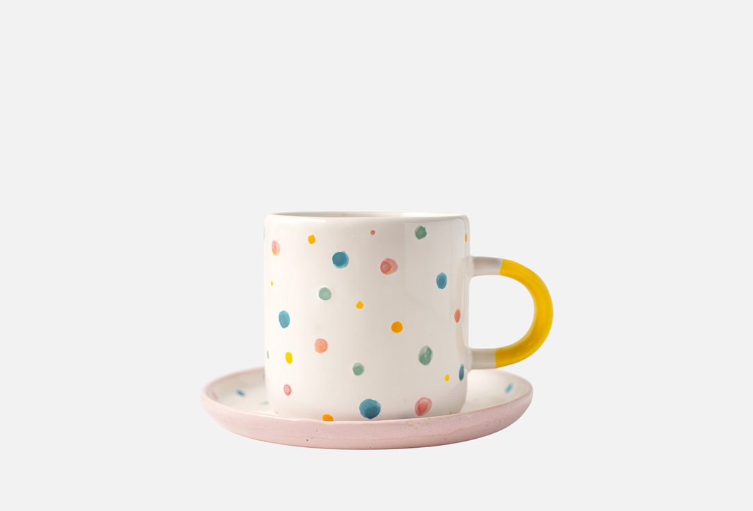 

Чайная пара ODARYADARYA, Принт, В горошек 1 пар