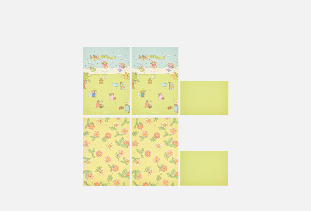 

Конверт с бумагой для письма DAILYLIKE, Jelly bear 01 Garden 2 шт