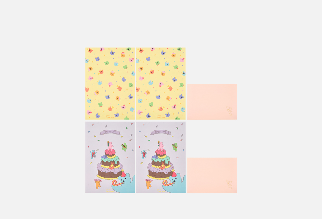 

Конверт с бумагой для письма DAILYLIKE, Jelly bear 03 Party 2 шт