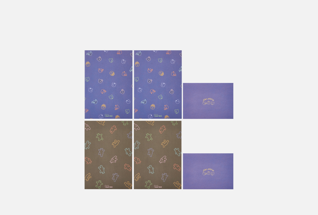 

Конверт с бумагой для письма DAILYLIKE, Jelly bear 04 Neon 2 шт